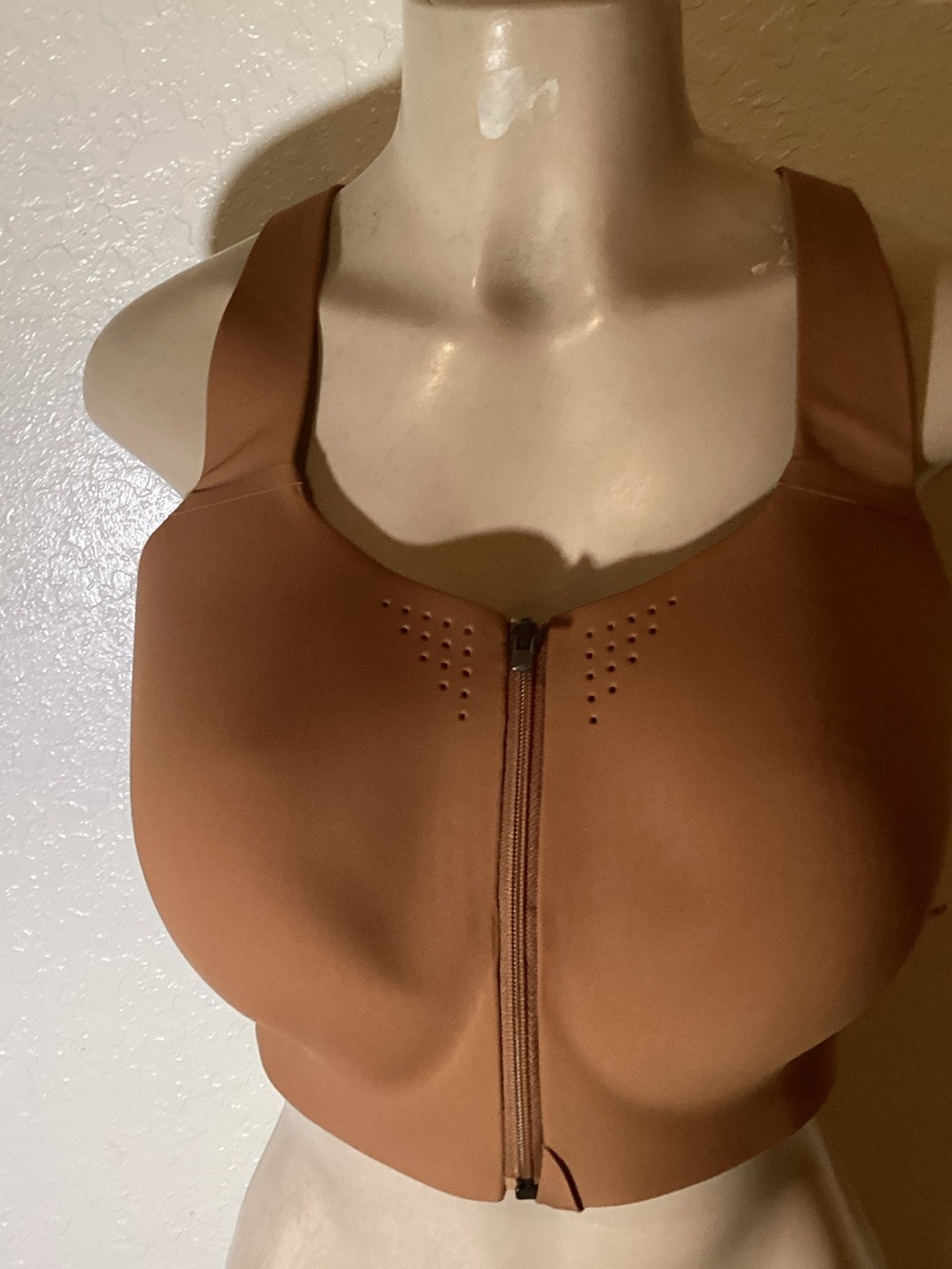 Victoria's Secret Brown Front-Zip Sculpting Sports Bra